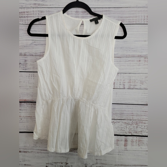 J. Crew Tops - J Crew XS White Sleveless Peplum Top